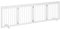 PawHut Barrière de sécurité barrière modulable Pliable pour Animaux de Compagnie 4 Panneaux en Bois de pin Massif 204 x 30 x 61 cm Blanc
