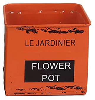 NICETOW Vasos de Flores Grandes para jardim, Vaso para Plantas Vintage Vaso de Metal Suculenta Plantador de cactos Recipientes de balde Barril de jardim Decoração de escritório doméstico par