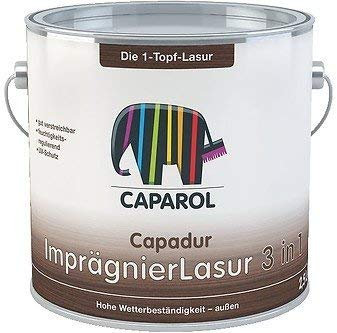 4x0,75 L Caparol Capadur ImprägnierLasur 3in1 Farbwahl 3 L, Farbe:Walnuss