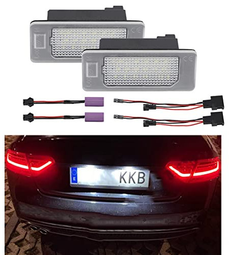 MOLEAQI 2X Led License Plate Light for A-u-di A4 B8 A5 S5 Q5 TT TTS A7 RS5 TTRS A6 C7 Led Number Plate Lamp Canbus