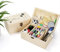 Joyeee Holz Nähset - Premium Nähanzugbox mit kompletten Nähzubehör für Ausbessern von Kleidung, DIY Hobby Haushalt Nähwerkzeuge für Oma Mutter Mädchen Anfänger, Tragbare für Reise und Notfall#2