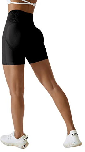 Arkim Sport Shorts Damen, Scrunch Butt High Waisted Kurze Sporthose Damen, Push Up Booty Nahtlos Biker Yoga Leggings Fitness Gym Shorts