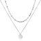 GD GOOD.designs Mehrreihige Kette für Damen mit Plättchen Silber - wasserfeste Coin Halskette zweireihig versilbert I Layered Plättchenkette aus Edelstahl