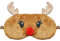 FUNAUPGO Weihnachten Rentier Augenmaske, Süße Tier Lustige Rudolph Schlafmaske Weich Plüsch Augenbinde Schlafbrille Augen Abdeckung für Kinder Erwachsene Mädchen Jungen Mädchen Damen (Rentier, Braun)