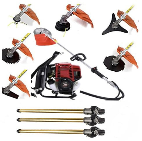 Gx35 Backpack 10 in 1 Brush Cutter 4 strokes hedge trimmer pole saw chainsaw blades strimmer gas mower
