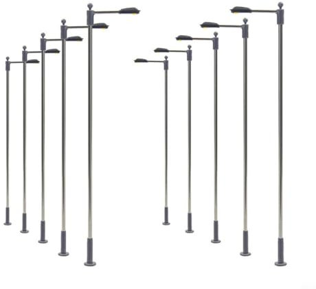 10 pezzi modello ferroviario treno HO OO scala lanterne lampioni LED 104 mm modello ferroviario lampada stradale lampade stradali