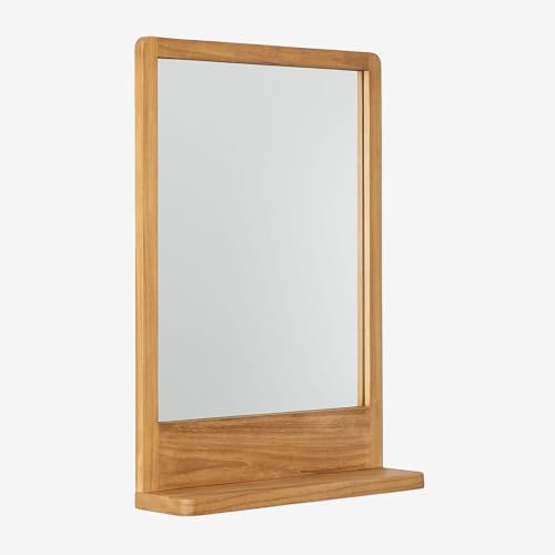 SKLUM Wandspiegel mit Ablage aus Teakholz (50x70 cm) Mazur Teakholz