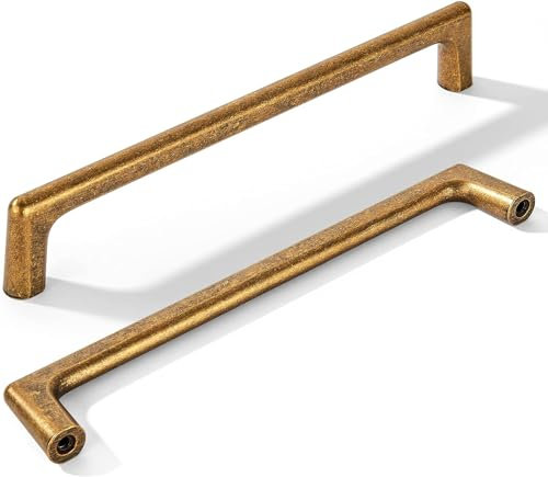 SYZOW 6 Stück Schrankgriffe Gebürsteter aus Bronze Möbelgriffe Küchengriffe antikes Bronze- Griffe Möbel Schrankgriffe aus Schubladengriffe 192mm