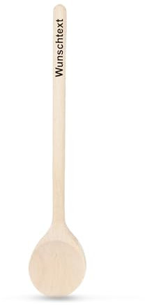 SOHFA Kochlöffel mit Gravur – personalisierbarer Buchenholz-Kochlöffel 25cm | personalisiertes Geschenk mit Wunschtext | made in EU & 100% FSC zertifiziertes Holz