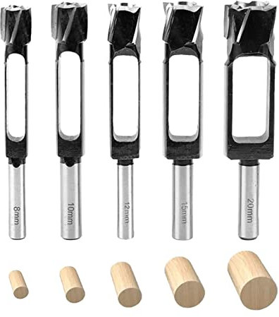 Fresa per tasselli, per legno, 8 mm/10 mm/12 mm/15 mm/20 mm, per la lavorazione del legno, mobili