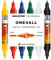 Molotow One4All Acrylic Twin Marker Basic Set 1 (1,5 und 4,0 mm Strichstärke, hochdeckend und permanent, schnell trocknend, nachfüllbar, für fast alle Untergründe) 6 Stück sortiert
