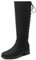 DREAM PAIRS Kniehohe Damenstiefel mit seitlichem Reißverschluss und Schnürung hinten,Size 37,Schwarz-Nubuck,SDKB2423W