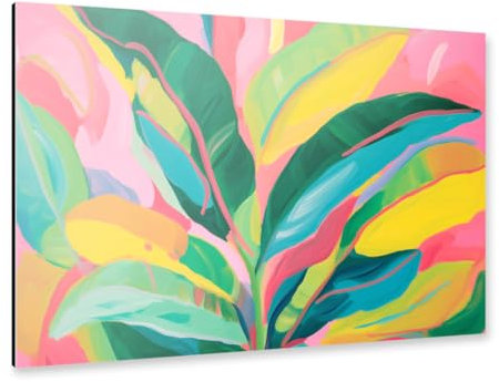 artboxONE Alu-Print 150x100 cm Bunte Jungle Pflanze von Künstler Carina
