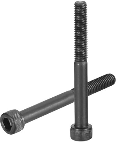 QUARKZMAN M6-1x55 Bulloni a Testa Esagonale 30pz Vite Brugola in Acciaio al Carbonio Grado 12,9 Elementi Fissaggio in Ossido Nero a Filettatura Completa per Macchina