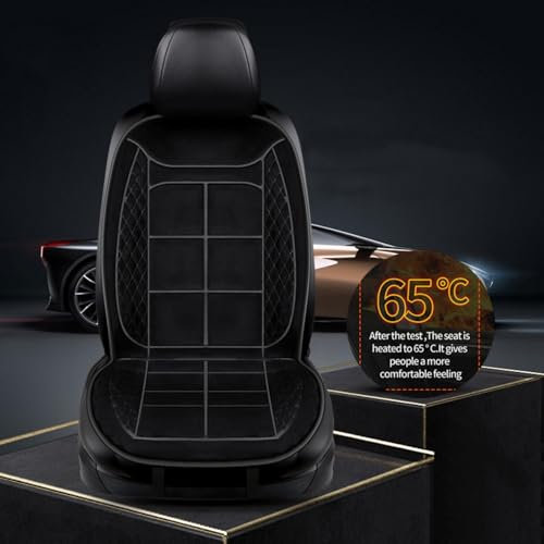 Sitzheizung Auto Auflage 12v Sitzheizung Nachrüsten 3 Stufig, Sitzauflage Mit Heizung Auto 12v 12v Heizdecke Autositze 1 Packung,Black