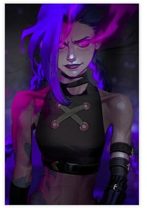 bntjxz Arkanes Poster, Jinx Anime-Leinwand-Poster, Schlafzimmerdekoration, Landschaft, Büro, Raumdekoration, Geschenk, 30 x 45 cm