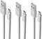 Micro USB Cable 1M (3 Pack), White Flat USB to Micro USB Charging Cable, Android Charger Cable, Micro USB Data Sync Cord Compatible with Samsung Galaxy S7 S6 S5 J3 J5 J7, Kindle, PS4, Xbox and more