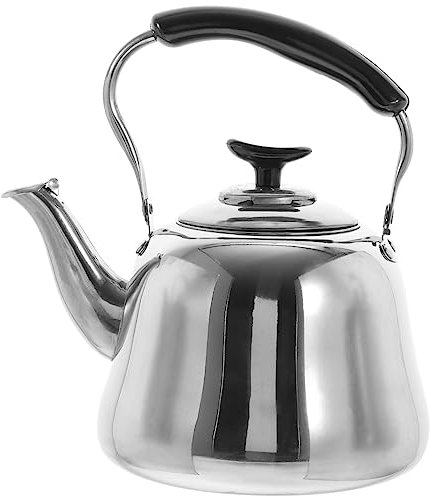 SECFOU Stainless Steel Whistling Kettle Boiling Pot Automatic Whistle Safe Water Heating for Tea Coffee and Instant Soups Kitchen Accessory for Home Use