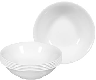 Seltmann Weiden Rondo/Liane Dessertschale 13 cm, 6er Set, 230 ml, Servierschalen in zeitlosem Design, Spülmaschinen- und Mikrowellenfest, Porzellan, Weiß