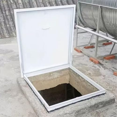 CHZDPP Dach Dachfenster Anpassbare Dachzugangsklappe Tür, Wartungsluke Abdeckung für Fabrik/Lager/Haus, Dachboden Dachfenster Abdeckung für regensicher/Anti-Diebstahl/Verdunkelung(40x40in(101.5x101.5