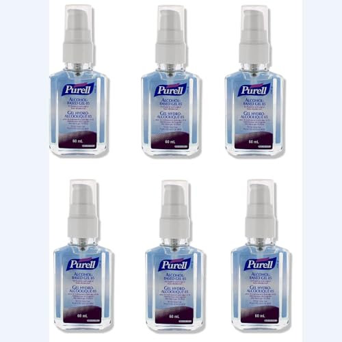 Lettuce Eat® HAND SANITISER GEL 60mL, Portable Pump Bottle. Hand Sanitizer Gel kill 99.99% of most common germs. 85% alcohol formulation with moisturisers (Pack of 6)