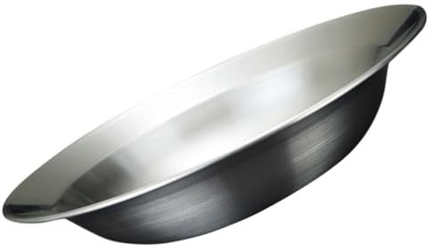 ELAYARD Stainless Steel Salad Bowl Pasta Plate for Food Storage Easy to Clean Space Saving Design for Fruits Nuts and Snacks Vintage Style Serving Plate