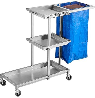 Chariot d'entretien sur roulettes – Organiseur de fournitures de nettoyage pour ménage, garage, jardin, placard et armoire