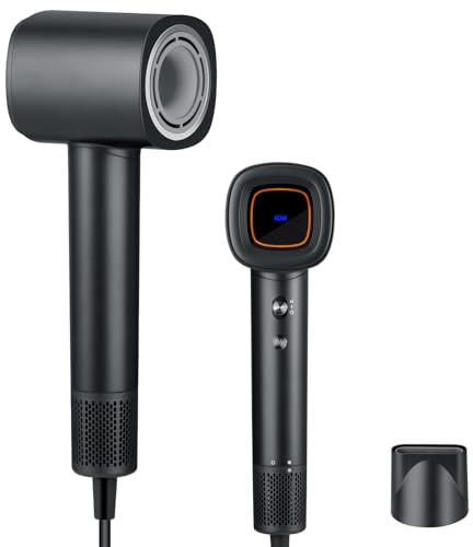 Cozary Haartrockner, 200 Million Negativ Ionen Fön, 11000 U/min Schnelltrocknen Hair Dryer 1600w, 59dB Geräuscharm Haarföhn für Zuhause, Reisen, 3 Temperatureinstellungen, 2-Gang