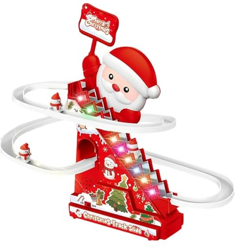Générique Electric Track Snowman Coaster Activity, Roller Coaster Toy, Santa Christmas Electric Track Toy, for Garden Home Play, Outdoor Play Activities