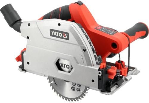Akku Tauchsäge 18 V con guida a battuta 140 mm – sega circolare senza fili per legno inclusa batteria da 4 Ah, caricabatterie, tagli precisi, aspirazione della polvere, per lavori fai-da-te domestici