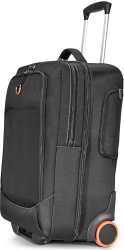 EVERKI Laptop‑Trolley mit Rädern & Handgepäckfunktion, reisefreundlich – Business‑Rollkoffer für 17,3–18,4″ Laptops, Geschäftsreisende & Gamer, EKB420, Schwarz