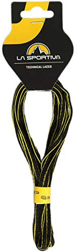 LA SPORTIVA Mountain Running Laces 132/52 Cordones, Adultos Unisex, Black/Yellow (Multicolor) Talla Única (39SBY)