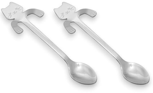 AKORD Tea Hanging Cup Spoon, 304 Stainless Steel, Silver, 11.8cm x 1.8cm