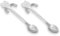 AKORD Tea Hanging Cup Spoon, 304 Stainless Steel, Silver, 11.8cm x 1.8cm
