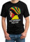 T-Shirt Herren Jamaika Merkel in Reggae Mütze - No Woman No Cry Tshirt Mann L Schwarz