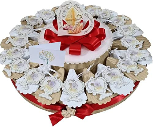 Bomboniere Idee Torta cresima con Pendente Albero della Vita + Centrale Frasi (Torta da 20 fette + Centrale)