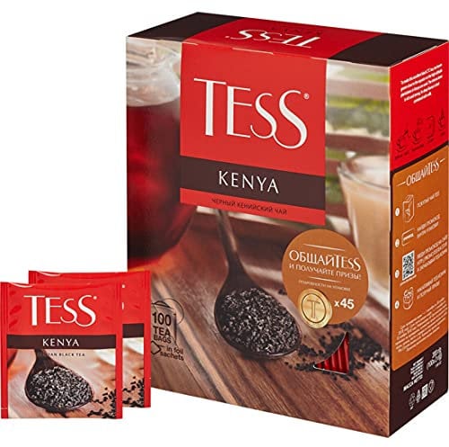 TESS KENYA | Schwarztee 100 beutel | Hochwertiger Schwarzer Tee | 100 Frühstücksteebeutel | 100 tea bags| Kenia | Frühstück Tee | Gluten-frei |