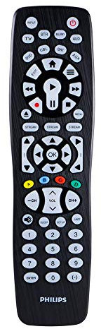 Philips Backlit Universal Remote Control, Works for Samsung, Vizio, TCL, HiSense, Sony, RCA, Panasonic, Roku, Apple TV, Smart TVs, Streaming Players, Blu-Ray, DVD, 8-Device, Black, SRP9488C/27