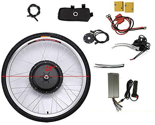 SHIOUCY E-Bike Conversion Kit 28'' Zoll Vorderrad Umbausatz 48V 1000W für Vorderrad