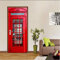 OHEHE Türtapeten Selbstklebend 3D Telefonzelle Türtapeten Wasserdicht Türposter Selbstklebend Abnehmbar Fototapete Schlafzimmer Wohnzimmer Wohnkultur PVC 77x200cm