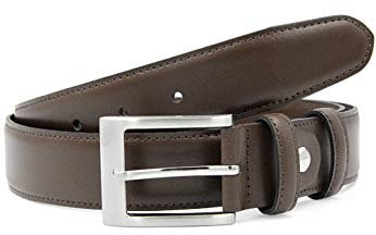 Klassischer Gürtel Ledergürtel Echtleder Herrengürtel Premiumqualität Brown 110