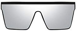 LARGE OVERSIZED LADIES WOMEN SUNGLASSES DESIGNER BIG FRAME RETRO VINTAGE FASHION (Black Frame + Mirror Lens)