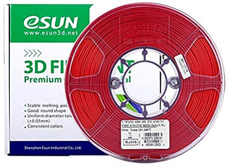 eSun Silk ABS+ 3D Print Filament, FIRE ENGINE RED