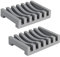 Topsky 2er-Pack Lange Haltbar Silikon Seifenschale mit Selbstentleerender Drainage, Trocknungsdesign, für Küche, Duschraum, Badezimmer (Grau) - Halten Sie Ihre Seife länger frisch und sauber!