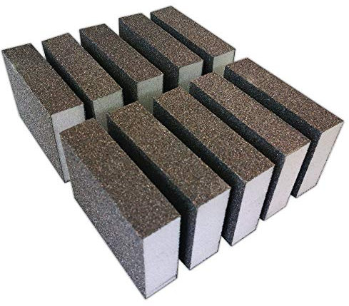 10x Profi Schleifschwamm Set Schleifklotz Schleifvlies Holz Körnung 80 mittel Plus