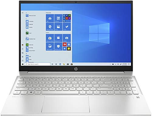 HP Pavilion - Ordenador portátil de 15,6 pulgadas FHD IPS (Intel Core i3-1115G4, 12 GB DDR4 RAM, 512 GB SSD, gráficos Intel Iris Xe, Windows 11, teclado QWERTZ), color plateado