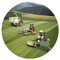 Yingxin34 Puzzles für Erwachsene 1000-teiliger grüner Traktor, der Gras erntet DIY-Puzzle Kinderspielzeug Kreisförmiges Puzzle
