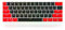 Guffercty kred GTSP rote und Schwarze Tastenkappen, 60% PBT-Tastenkappen-Set mit 6,25 U Leertaste für Cherry MX Gateron Kailh Switches GK61 Gaming-Tastatur (nur Tastenkappen)