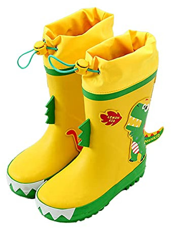 Webrosistol Stivali Pioggia Bambino Ragazzi Ragazze Modello di Squalo Unicorno Dinosauro Gomma Stivaletti Pioggia con Coulisse