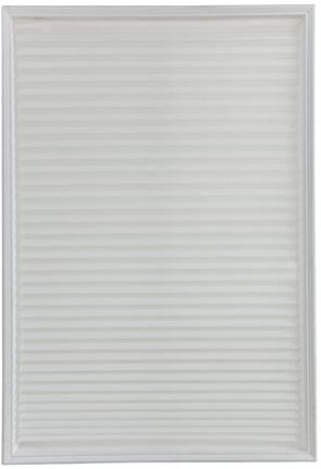 JstDoit Vertical Pleated Blinds, No Drilling Self Adhesive Blinds Easy to Install, Fits Window Roller for Bathroom Kitchen Living Room Office (White, 90 * 150cm)